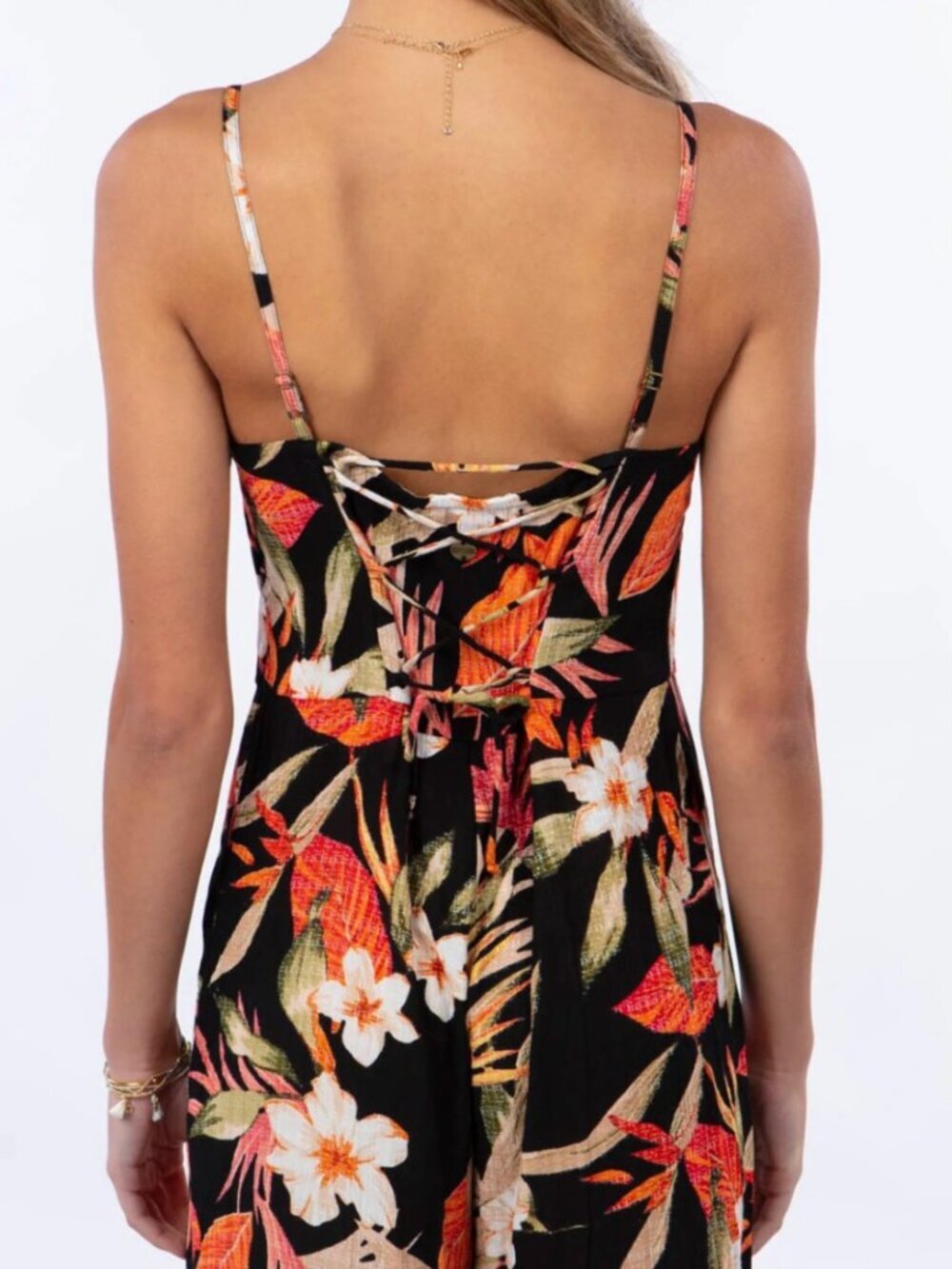 Rip Curl North Shore Tropical Floral Jumpsuit Size M Hibiscus - Picture 2 of 10